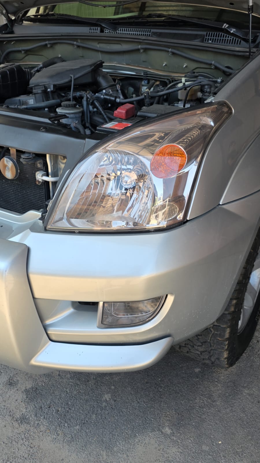 Фара Toyota Prado после восстановления
